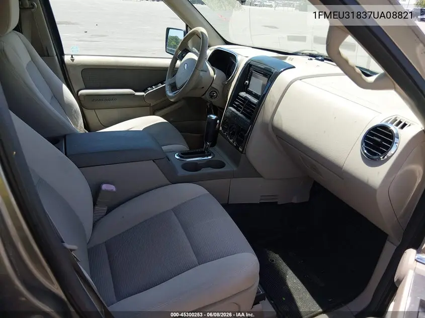 2007 Ford Explorer Sport Trac Xlt VIN: 1FMEU31837UA08821 Lot: 45300253