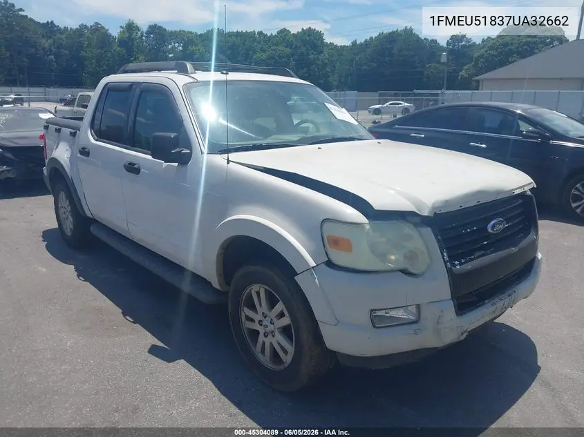 2007 Ford Explorer Sport Trac Xlt VIN: 1FMEU51837UA32662 Lot: 45304089