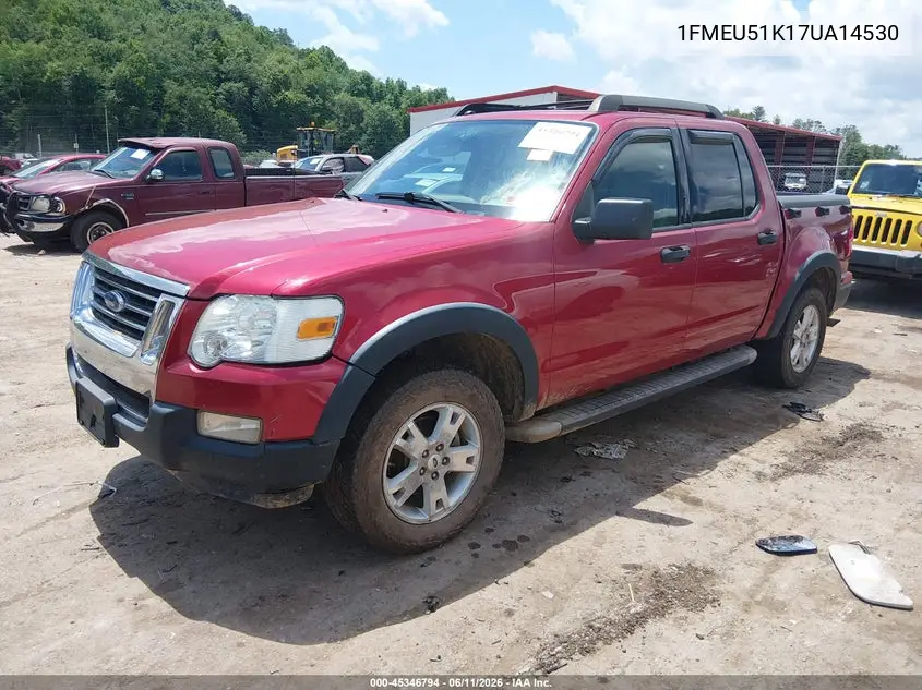 2007 Ford Explorer Sport Trac Xlt VIN: 1FMEU51K17UA14530 Lot: 45346794