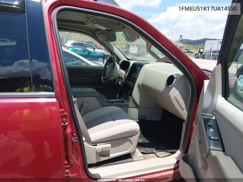 2007 Ford Explorer Sport Trac Xlt VIN: 1FMEU51K17UA14530 Lot: 45346794