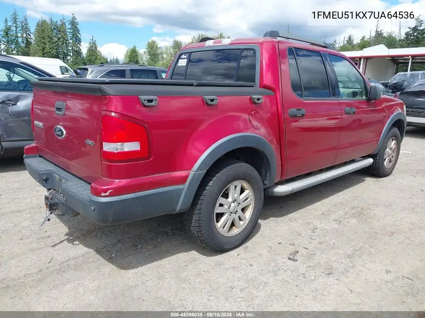 2007 Ford Explorer Sport Trac Xlt VIN: 1FMEU51KX7UA64536 Lot: 45396038