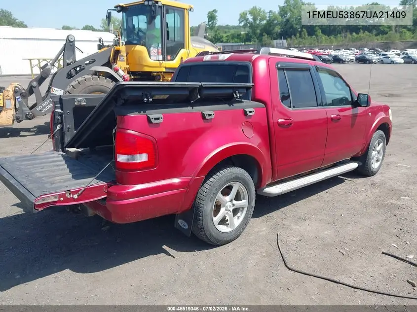 2007 Ford Explorer Sport Trac Limited VIN: 1FMEU53867UA21409 Lot: 45519346