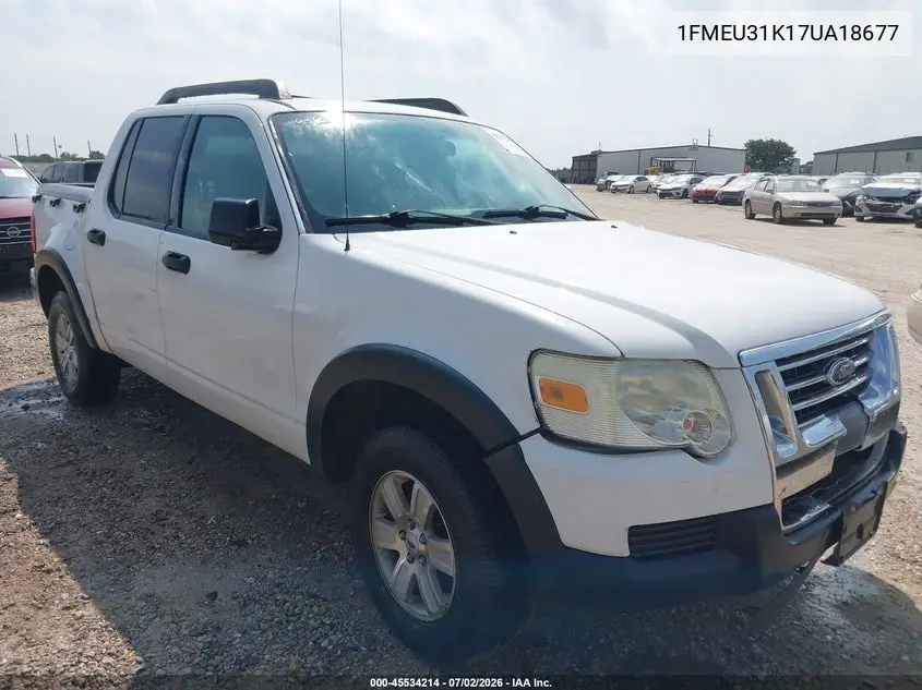 2007 Ford Explorer Sport Trac Xlt VIN: 1FMEU31K17UA18677 Lot: 45534214