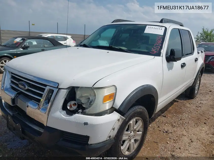 2007 Ford Explorer Sport Trac Xlt VIN: 1FMEU31K17UA18677 Lot: 45534214