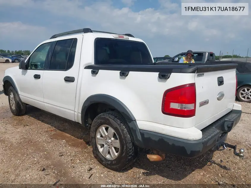 2007 Ford Explorer Sport Trac Xlt VIN: 1FMEU31K17UA18677 Lot: 45534214