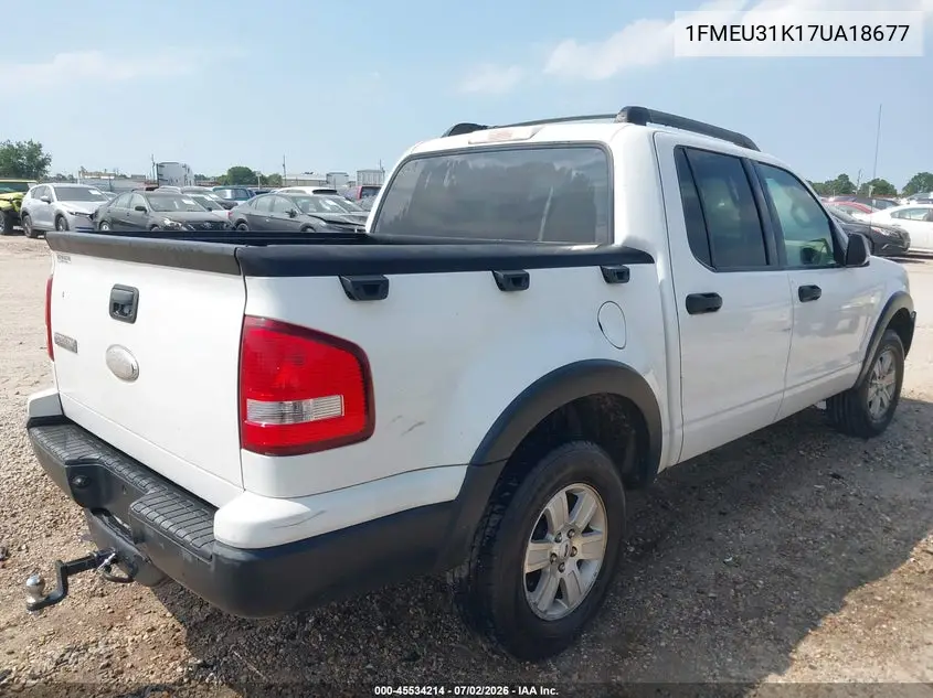 2007 Ford Explorer Sport Trac Xlt VIN: 1FMEU31K17UA18677 Lot: 45534214