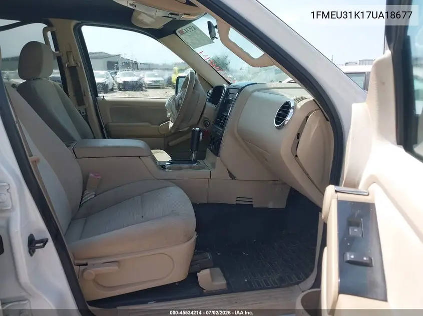 2007 Ford Explorer Sport Trac Xlt VIN: 1FMEU31K17UA18677 Lot: 45534214