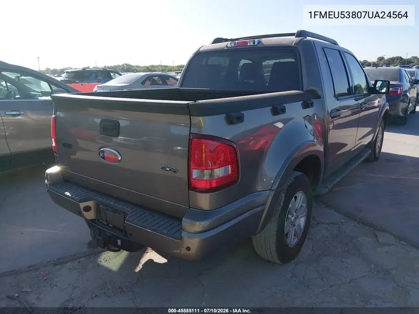 2007 Ford Explorer Sport Trac Limited VIN: 1FMEU53807UA24564 Lot: 45585111