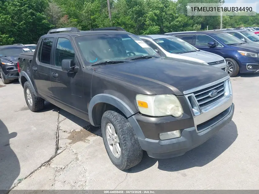 2008 Ford Explorer Sport Trac Xlt VIN: 1FMEU31E18UB34490 Lot: 44858458