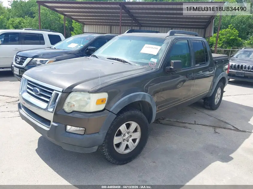 2008 Ford Explorer Sport Trac Xlt VIN: 1FMEU31E18UB34490 Lot: 44858458