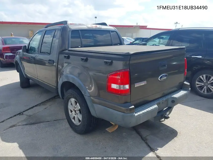 2008 Ford Explorer Sport Trac Xlt VIN: 1FMEU31E18UB34490 Lot: 44858458