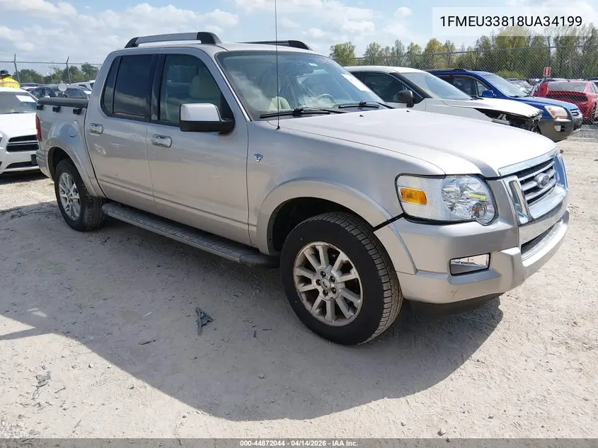 2008 Ford Explorer Sport Trac Limited VIN: 1FMEU33818UA34199 Lot: 44872044