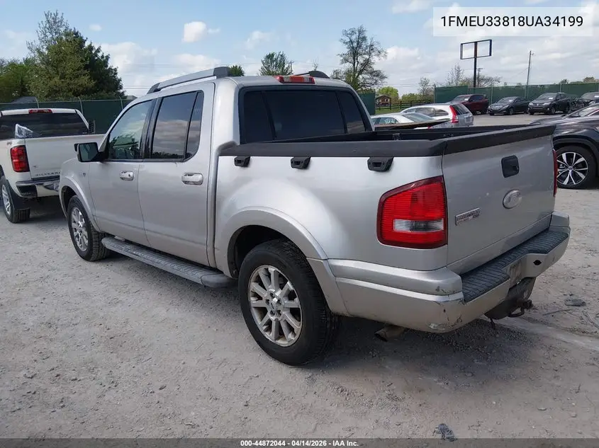 2008 Ford Explorer Sport Trac Limited VIN: 1FMEU33818UA34199 Lot: 44872044