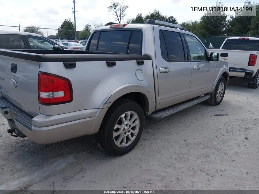 2008 Ford Explorer Sport Trac Limited VIN: 1FMEU33818UA34199 Lot: 44872044