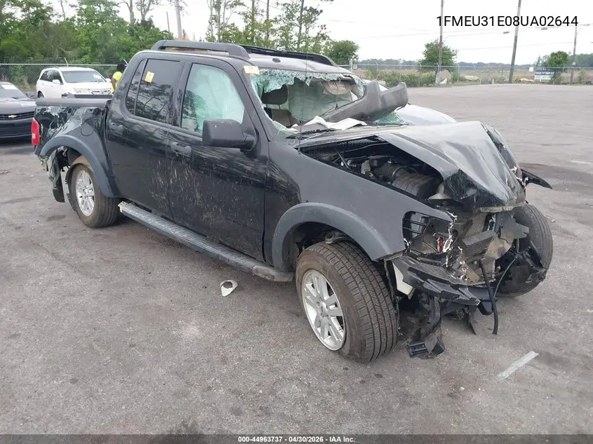 2008 Ford Explorer Sport Trac Xlt VIN: 1FMEU31E08UA02644 Lot: 44963737