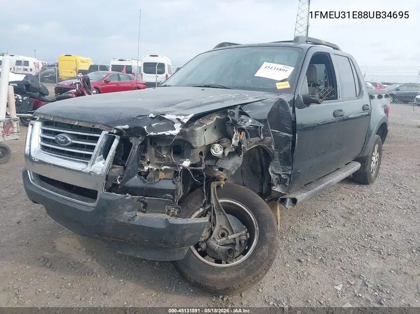 2008 Ford Explorer Sport Trac Xlt VIN: 1FMEU31E88UB34695 Lot: 45131891