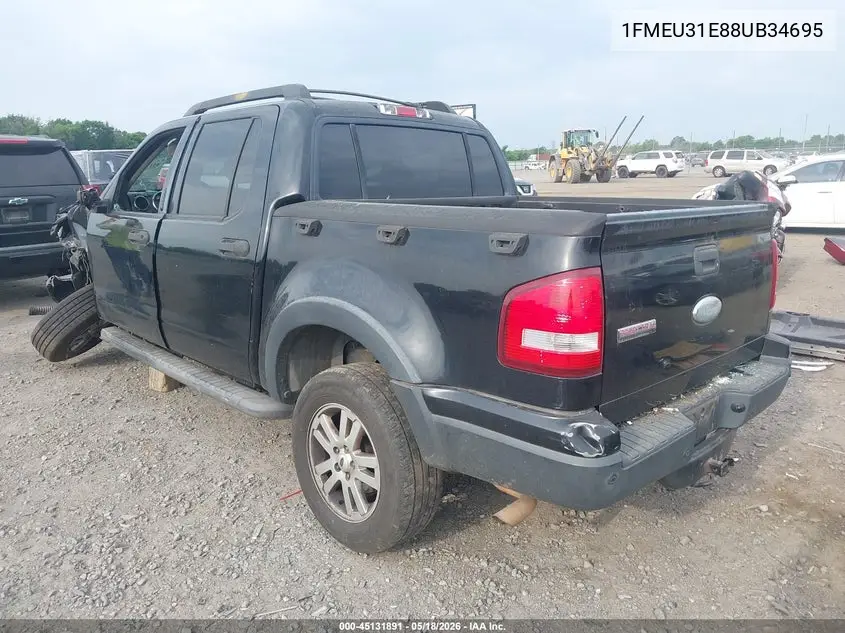 2008 Ford Explorer Sport Trac Xlt VIN: 1FMEU31E88UB34695 Lot: 45131891