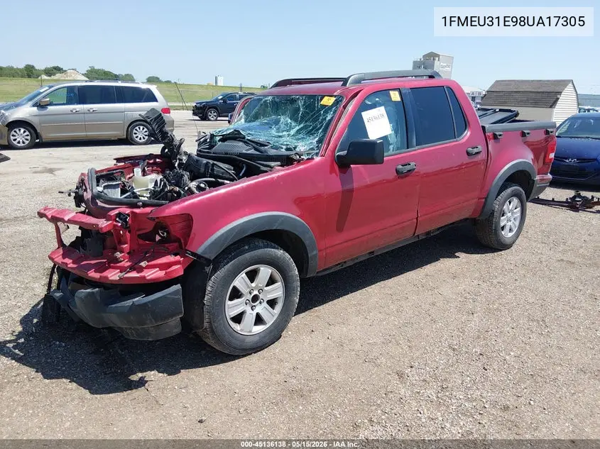 2008 Ford Explorer Sport Trac Xlt VIN: 1FMEU31E98UA17305 Lot: 45136138