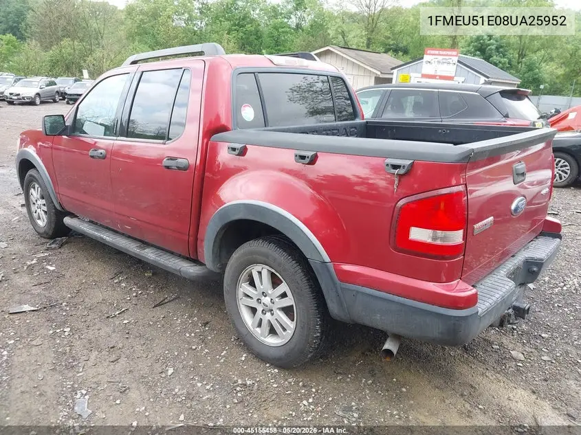 2008 Ford Explorer Sport Trac Xlt VIN: 1FMEU51E08UA25952 Lot: 45155458