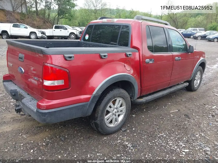 2008 Ford Explorer Sport Trac Xlt VIN: 1FMEU51E08UA25952 Lot: 45155458