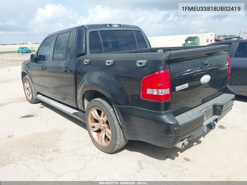 2008 Ford Explorer Sport Trac Limited VIN: 1FMEU33818UB02419 Lot: 45337716