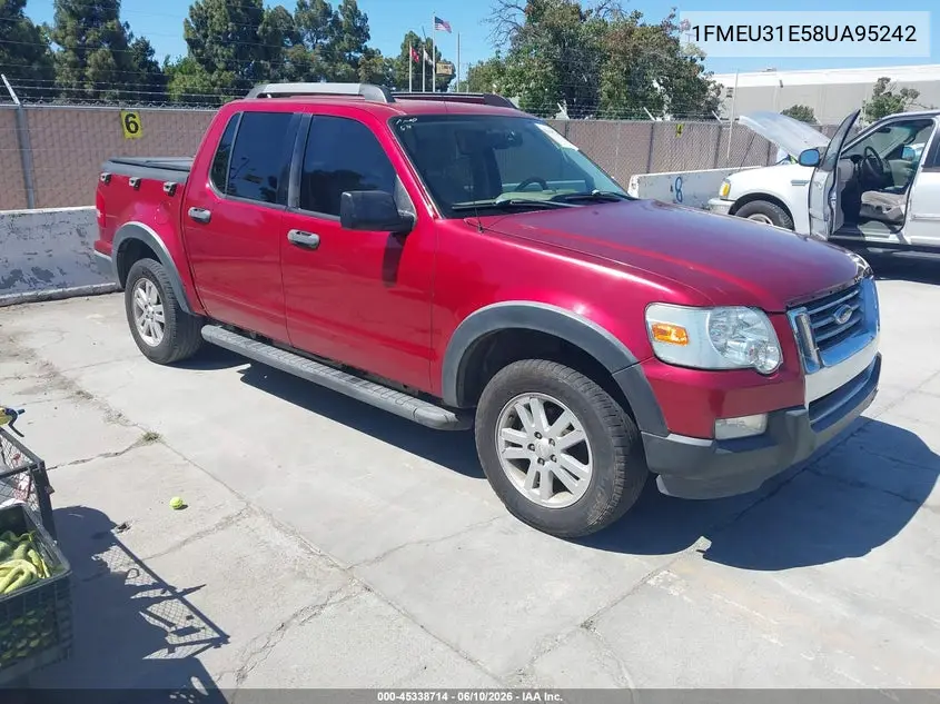 2008 Ford Explorer Sport Trac Xlt VIN: 1FMEU31E58UA95242 Lot: 45338714