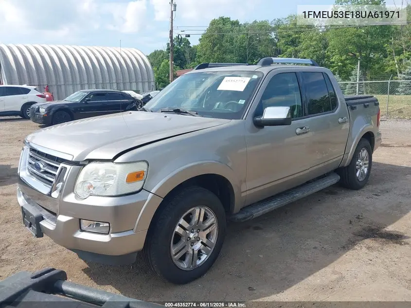2008 Ford Explorer Sport Trac Limited VIN: 1FMEU53E18UA61971 Lot: 45352774