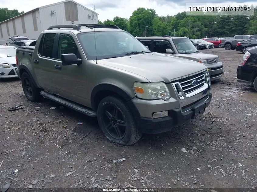 2008 Ford Explorer Sport Trac Xlt VIN: 1FMEU31E48UA17695 Lot: 45405018