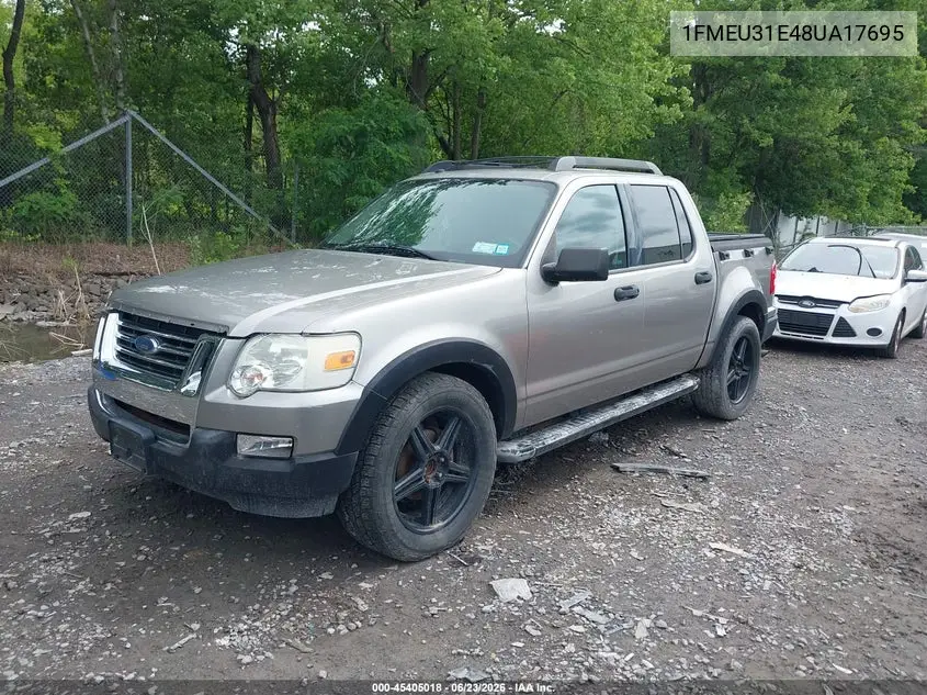 2008 Ford Explorer Sport Trac Xlt VIN: 1FMEU31E48UA17695 Lot: 45405018