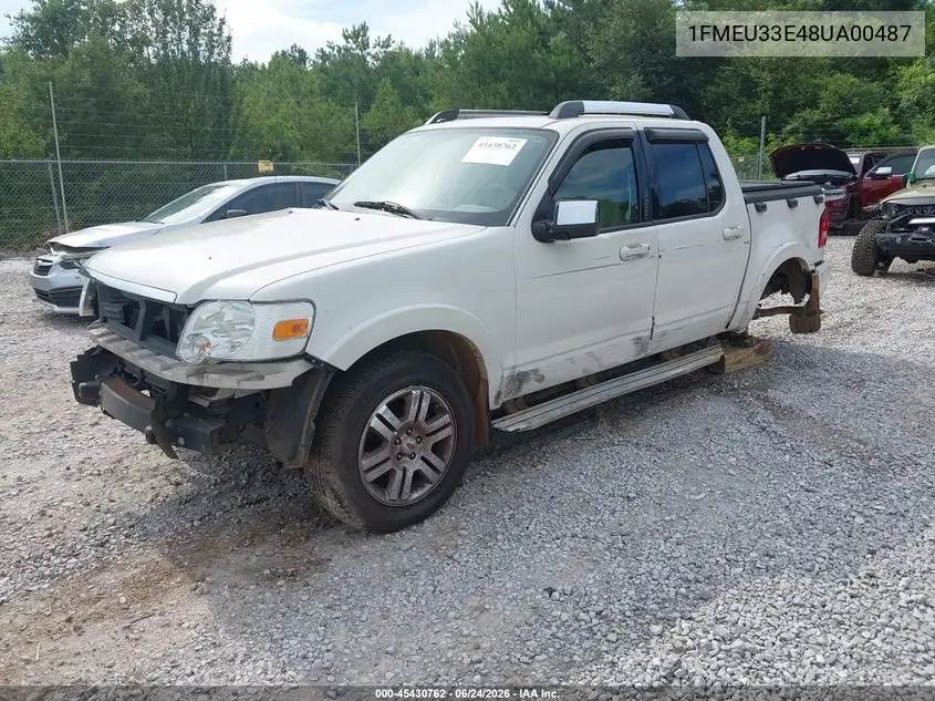 2008 Ford Explorer Sport Trac Limited VIN: 1FMEU33E48UA00487 Lot: 45430762