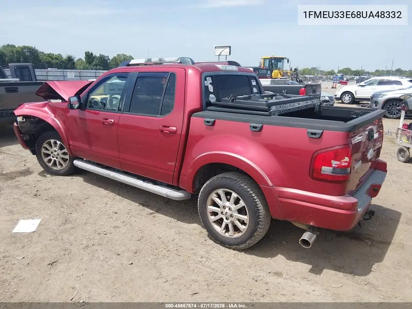 2008 Ford Explorer Sport Trac Limited VIN: 1FMEU33E68UA48332 Lot: 45667674