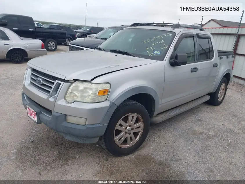2010 Ford Explorer Sport Trac Xlt VIN: 1FMEU3BE0AUA54358 Lot: 44769977