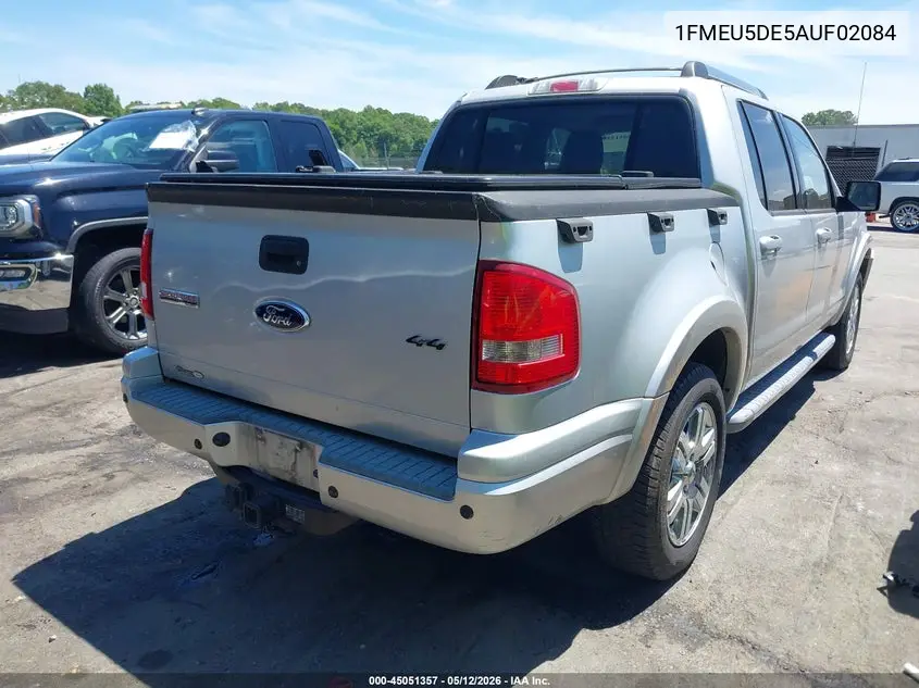2010 Ford Explorer Sport Trac Limited VIN: 1FMEU5DE5AUF02084 Lot: 45051357
