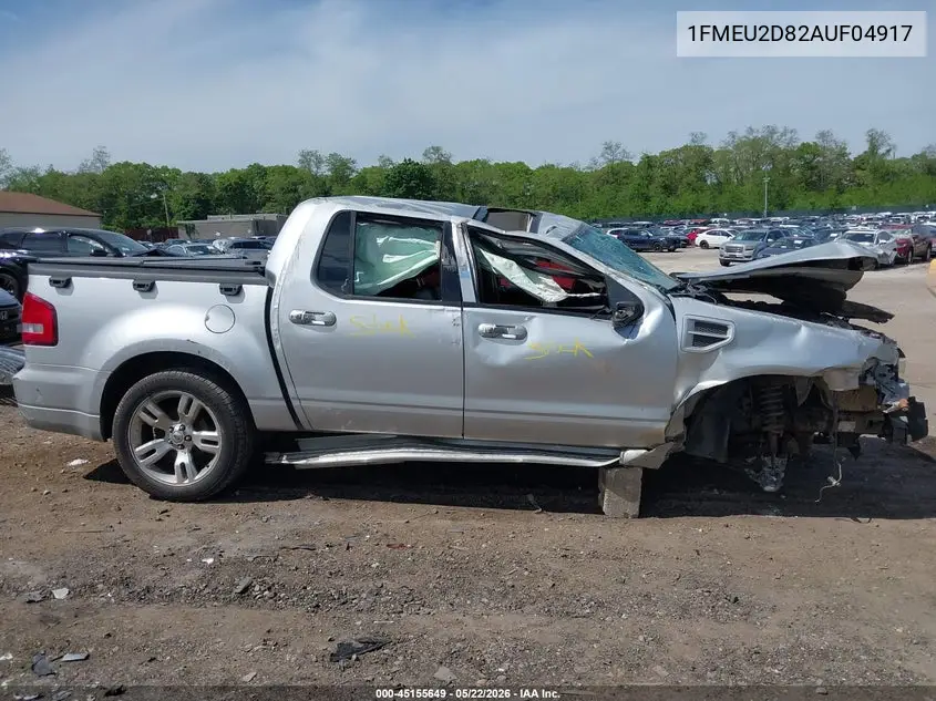 2010 Ford Explorer Sport Trac Limited VIN: 1FMEU2D82AUF04917 Lot: 45155649