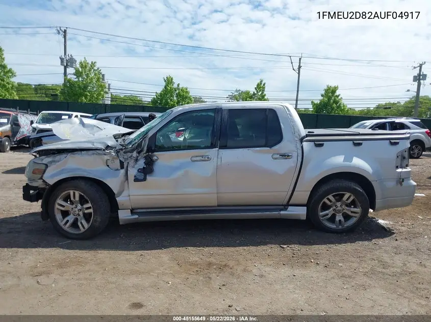 2010 Ford Explorer Sport Trac Limited VIN: 1FMEU2D82AUF04917 Lot: 45155649