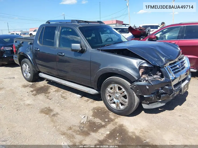 2010 Ford Explorer Sport Trac Limited VIN: 1FMEU3DE8AUA49714 Lot: 45377495
