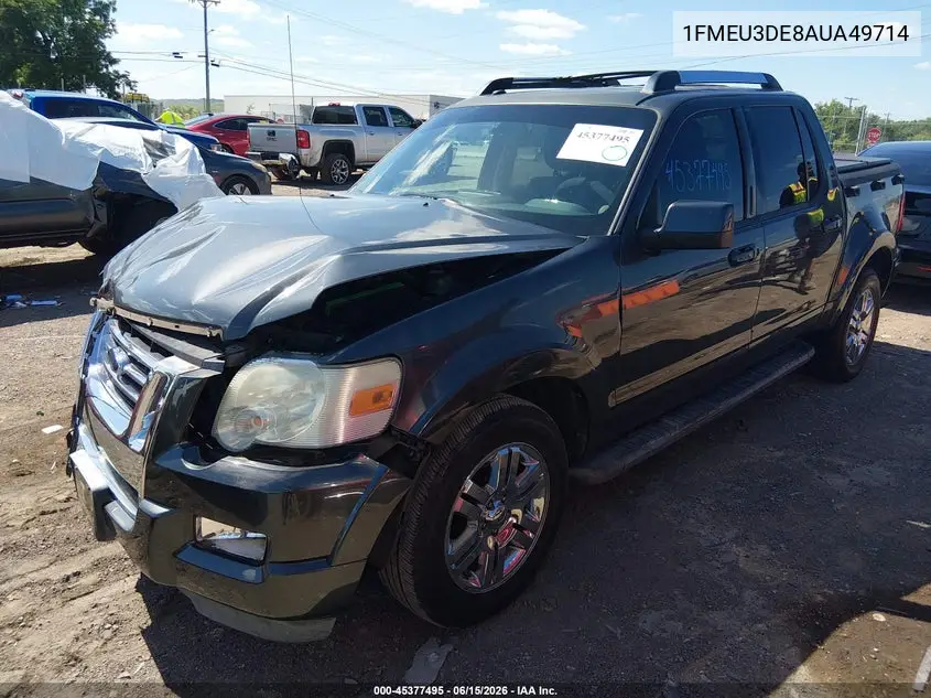 2010 Ford Explorer Sport Trac Limited VIN: 1FMEU3DE8AUA49714 Lot: 45377495