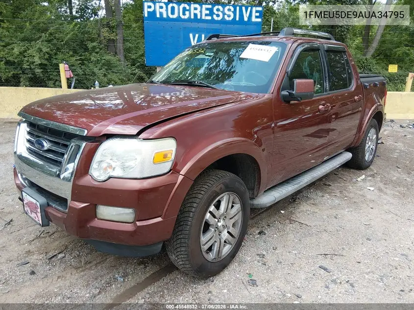 2010 Ford Explorer Sport Trac Limited VIN: 1FMEU5DE9AUA34795 Lot: 45548532