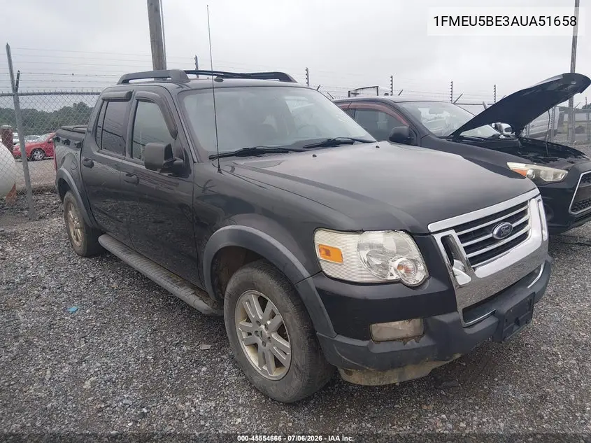 2010 Ford Explorer Sport Trac Xlt VIN: 1FMEU5BE3AUA51658 Lot: 45554666