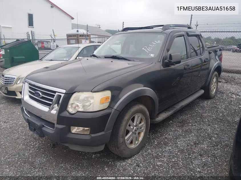 2010 Ford Explorer Sport Trac Xlt VIN: 1FMEU5BE3AUA51658 Lot: 45554666