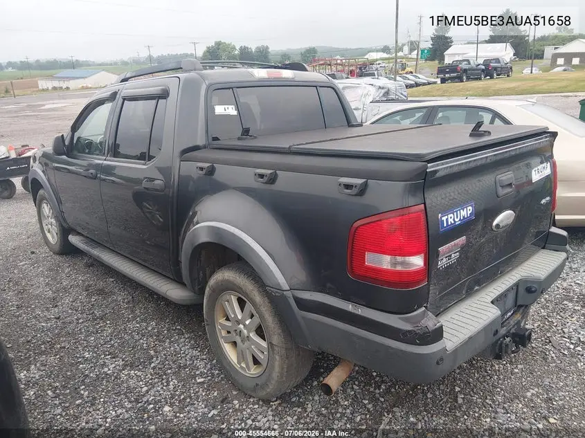 2010 Ford Explorer Sport Trac Xlt VIN: 1FMEU5BE3AUA51658 Lot: 45554666