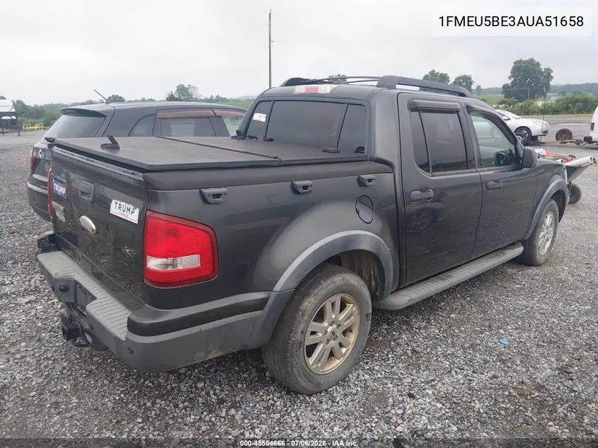 2010 Ford Explorer Sport Trac Xlt VIN: 1FMEU5BE3AUA51658 Lot: 45554666