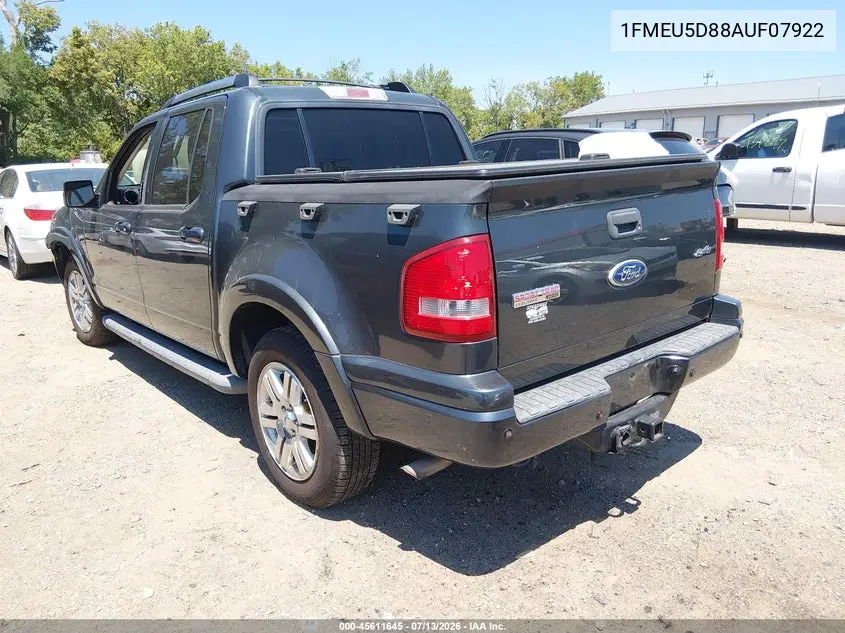 2010 Ford Explorer Sport Trac Limited VIN: 1FMEU5D88AUF07922 Lot: 45611645