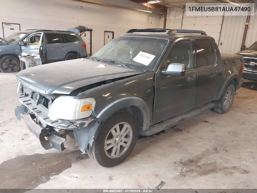 2010 Ford Explorer Sport Trac Xlt VIN: 1FMEU5B81AUA47490 Lot: 45623467