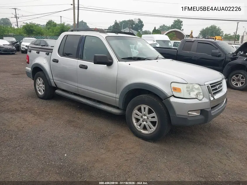 2010 Ford Explorer Sport Trac Xlt VIN: 1FMEU5BE4AUA02226 Lot: 45628916