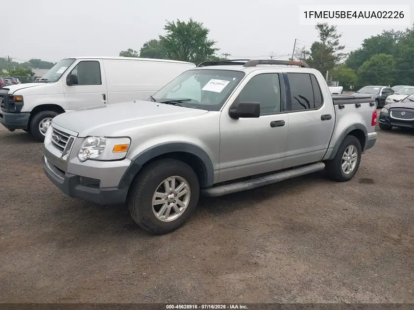 2010 Ford Explorer Sport Trac Xlt VIN: 1FMEU5BE4AUA02226 Lot: 45628916