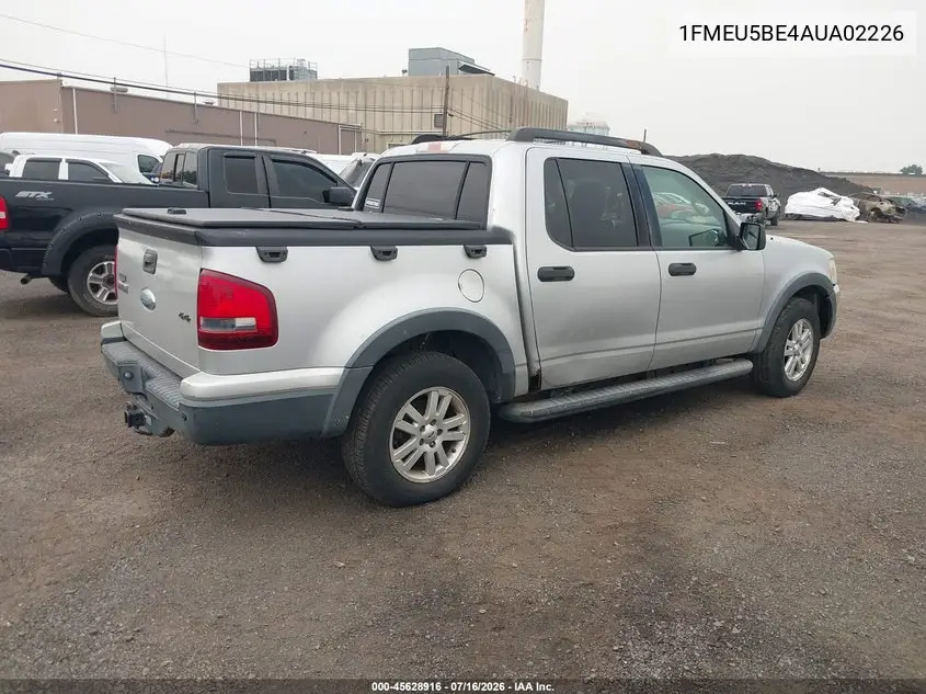 2010 Ford Explorer Sport Trac Xlt VIN: 1FMEU5BE4AUA02226 Lot: 45628916