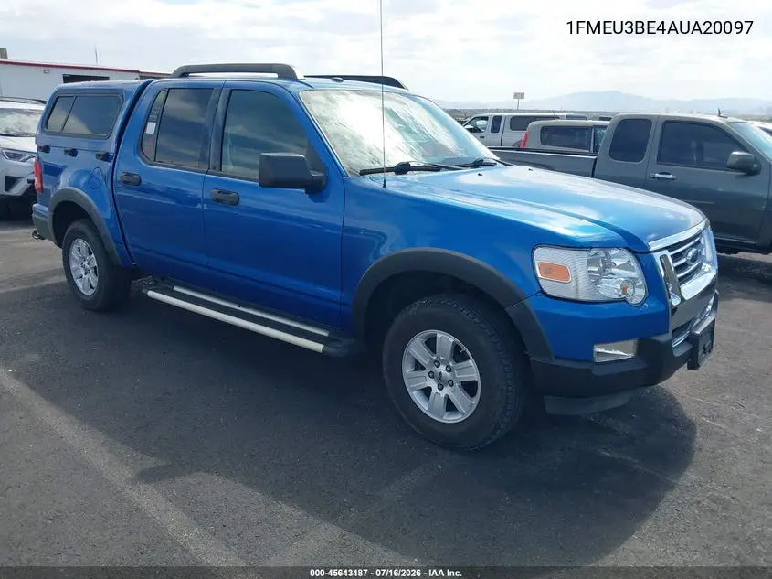 2010 Ford Explorer Sport Trac Xlt VIN: 1FMEU3BE4AUA20097 Lot: 45643487