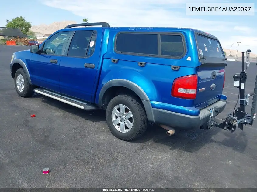 2010 Ford Explorer Sport Trac Xlt VIN: 1FMEU3BE4AUA20097 Lot: 45643487