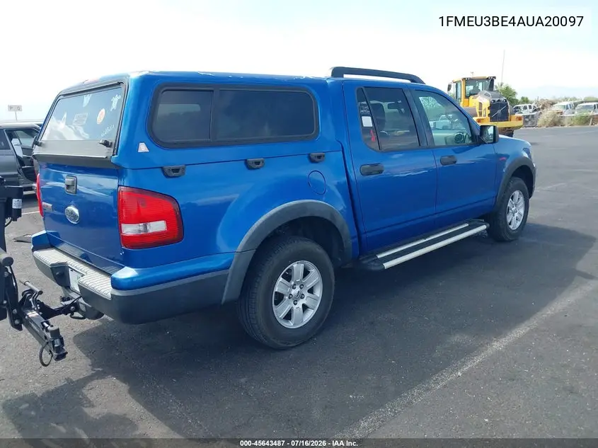 2010 Ford Explorer Sport Trac Xlt VIN: 1FMEU3BE4AUA20097 Lot: 45643487